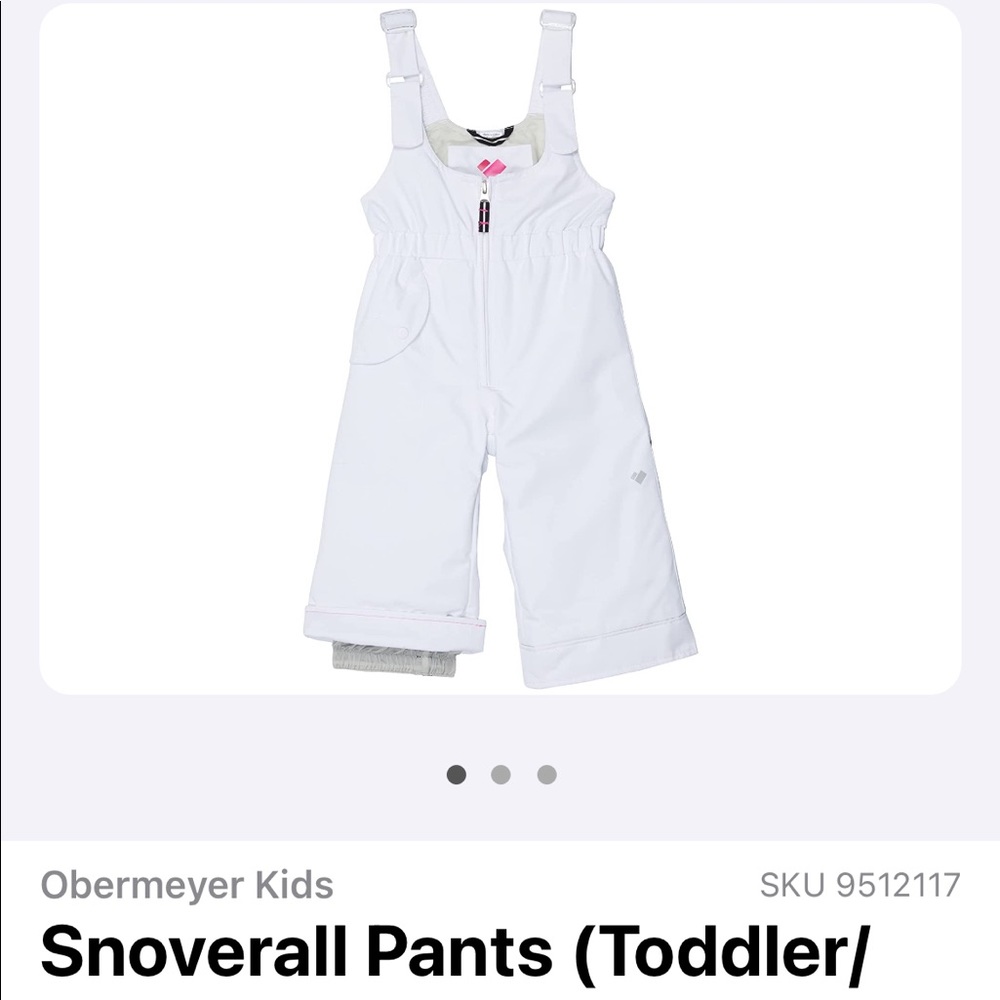Obermeyer Toddler Size 1 Ski Bibs LIKE NEW